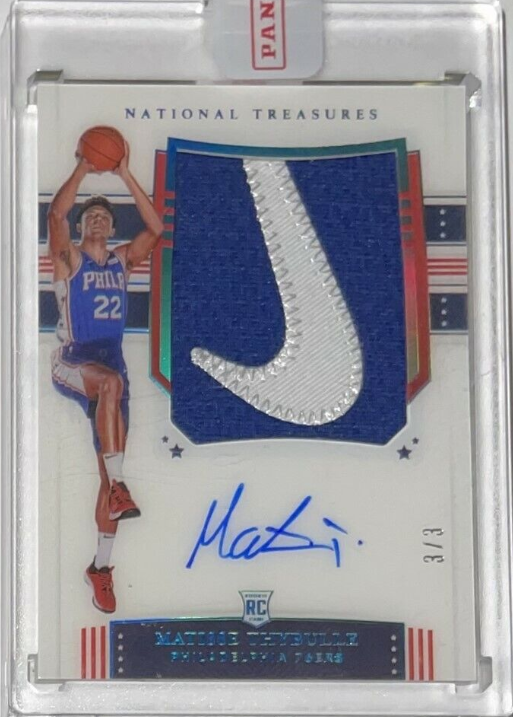 2019-20 National Treasures Matisse Thybulle Rookie Auto Nike Patch Rpa Rc SP