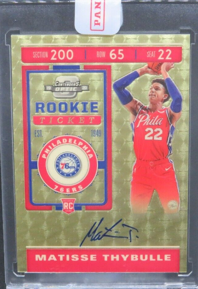 2019-20 Panini Contenders Optic Matisse Thybulle Rc Gold Vinyl Auto