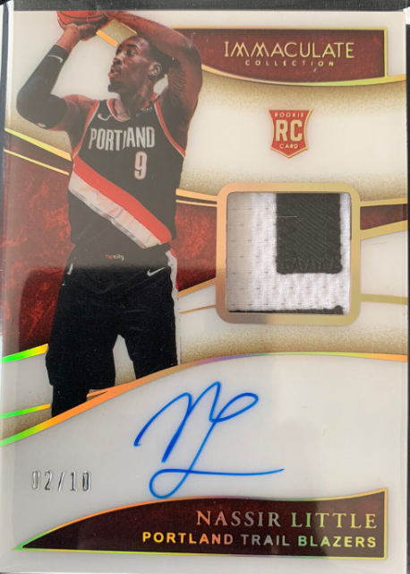 2019-20 Panini Immaculate Nassir Little RPA RC Auto