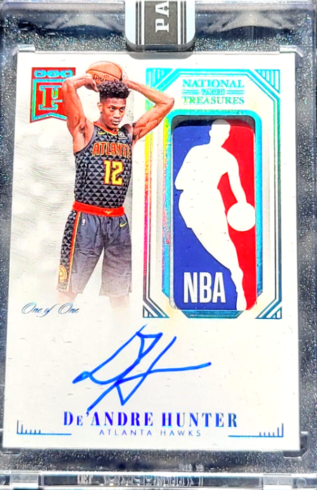 2019-20 Panini National Treasures De'Andre Hunter Rookie RPA Logoman 1/1