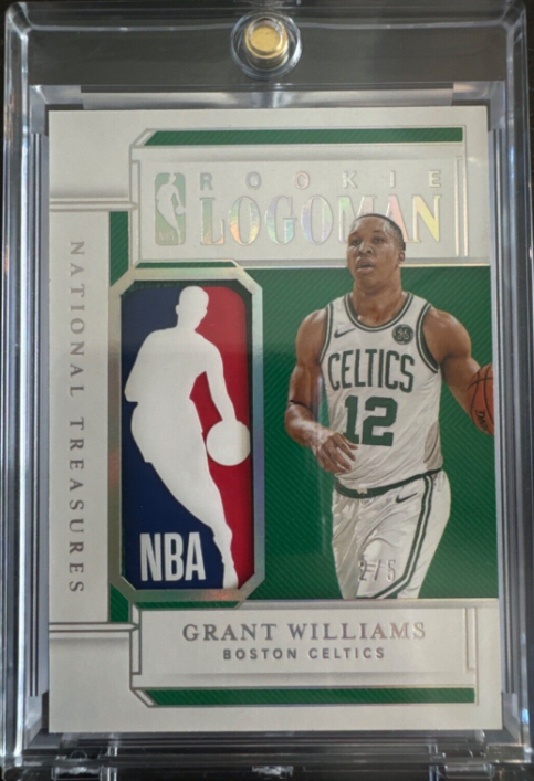 2019-20 Panini National Treasures Grant Williams Logoman Celtics Rookie Card