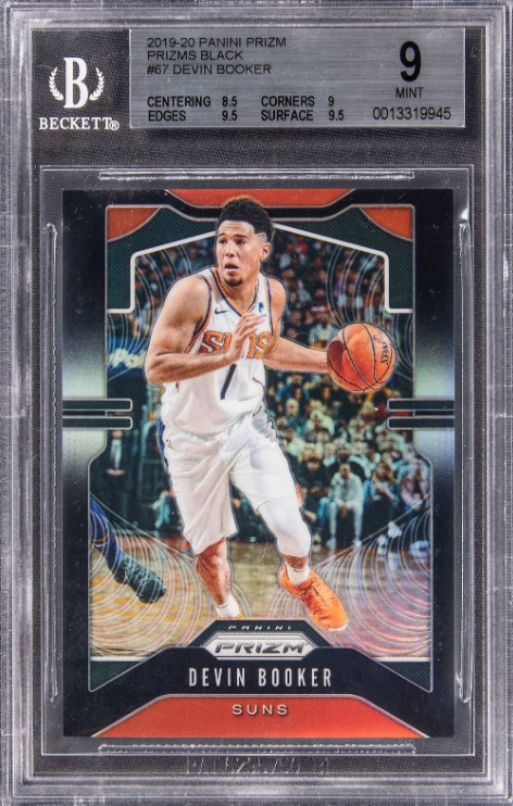 2019-20 Panini Prizm Black Prizm Devin Booker Jersey Number 1/1