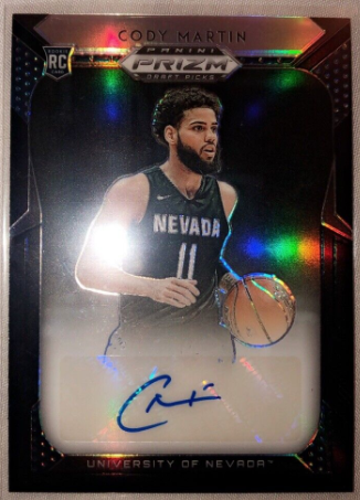 2019-20 Panini Prizm Draft Picks Autographs Prizms Black CODY MARTIN