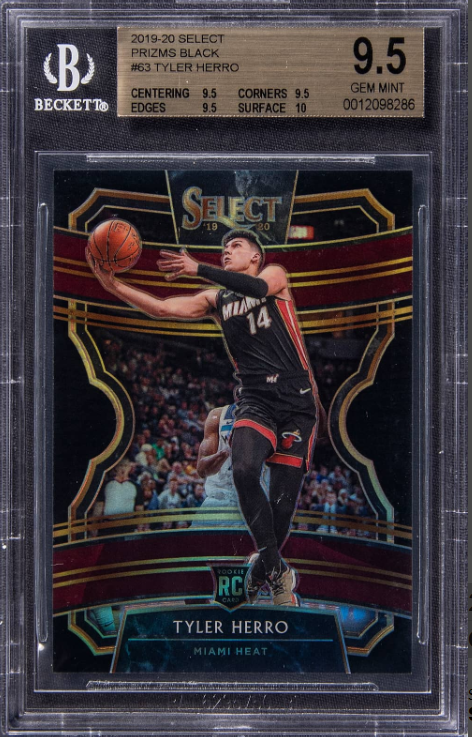 2019-20 Panini Select Black Prizm Tyler Herro Rookie Card