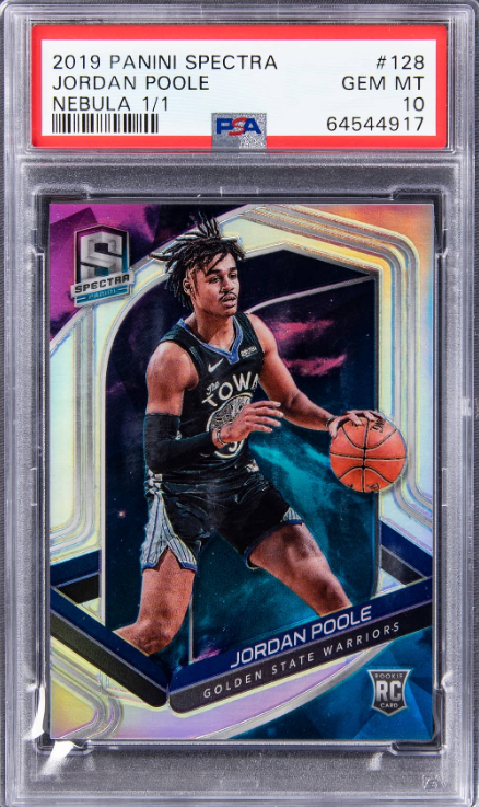 2019-20 Panini Spectra Nebula Jordan Poole Rookie Card