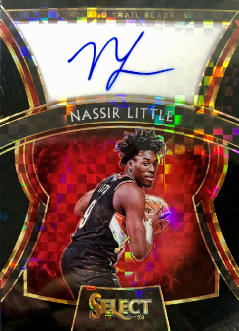 2019-20 Select Nassir Little Black Prizm Rookie Auto RC True One of One 1/1