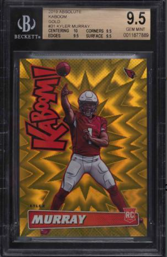 2019 Absolute Kaboom Gold Kyler Murray ROOKIE RC /10 #31 BGS 9.5 GEM MINT