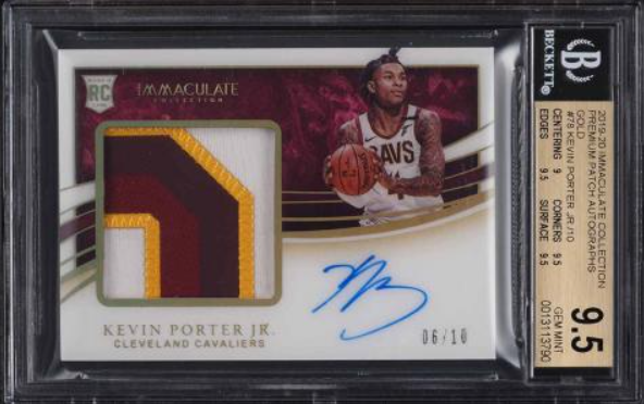 2019 Immaculate Collection Gold Kevin Porter Jr ROOKIE RC PATCH AUTO