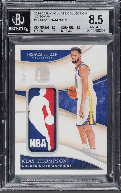 2019 Immaculate Collection Klay Thompson NBA LOGOMAN PATCH 