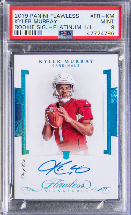 2019 Panini Flawless Rookie Signatures Platinum #FR-KM Kyler Murray Signed Rookie Card