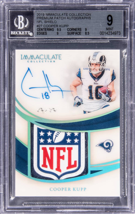 2019 Panini Immaculate Collection Premium Patch Autographs Cooper Kupp Signed Patch Card