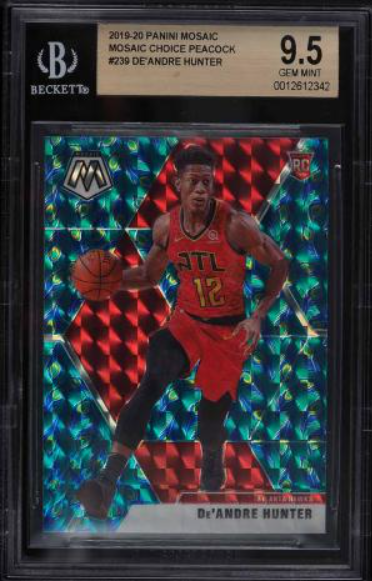 2019 Panini Mosaic Choice Peacock De'Andre Hunter ROOKIE RC