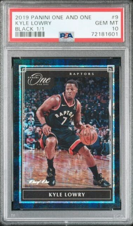 2019 Panini One and One Black Kyle Lowry 1/1 Rookie Crd