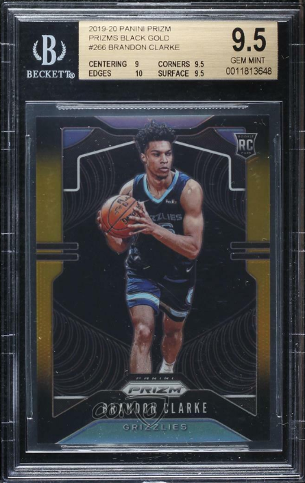 2019 Panini Prizm Black Gold Brandon Clarke BGS 9.5 GEM MINT Rookie RC