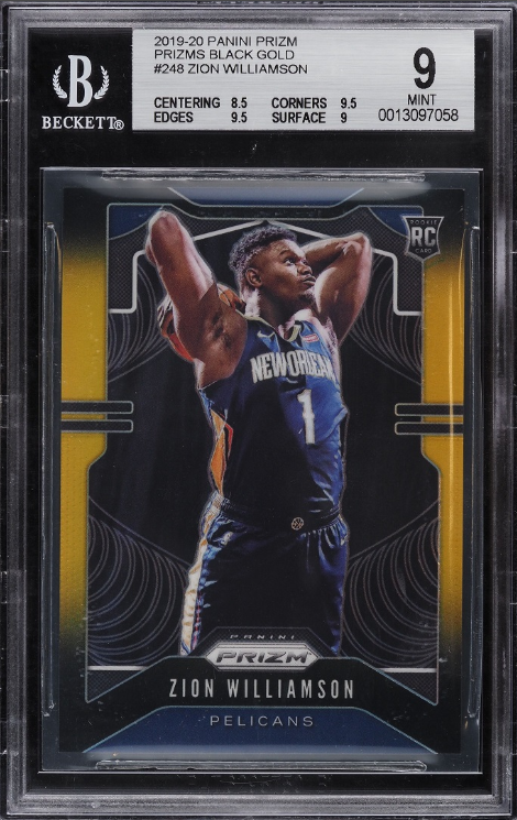 2019 Panini Prizm Black Gold Prizms Zion Williamson ROOKIE RC