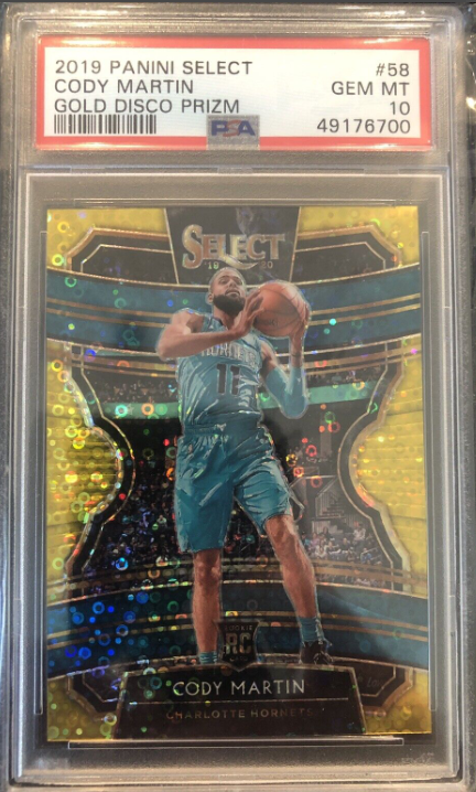 2019 Panini Select Cody Martin RC Rookie Gold Disco Prizm