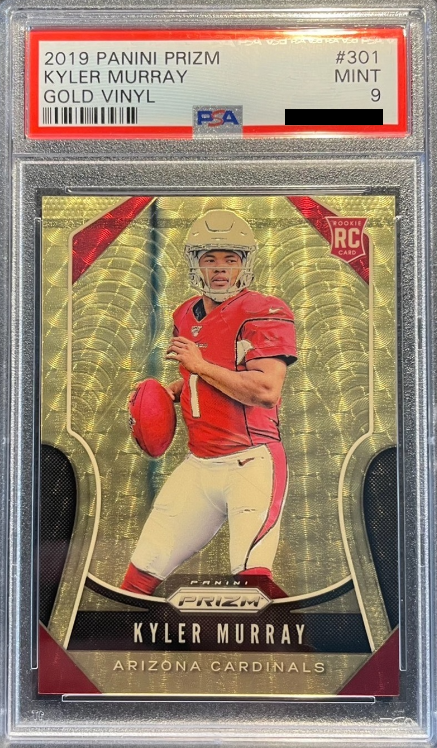 2019 Prizm Kyler Murray Gold Vinyl /5 #301 PSA 9