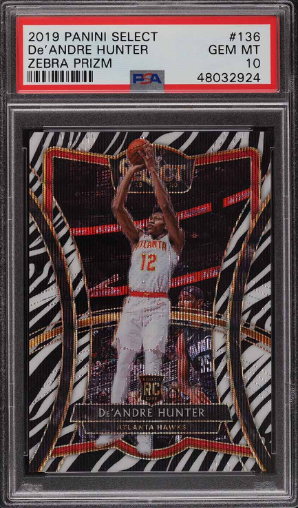 2019 Select Zebra Prizm De'Andre Hunter SP ROOKIE RC