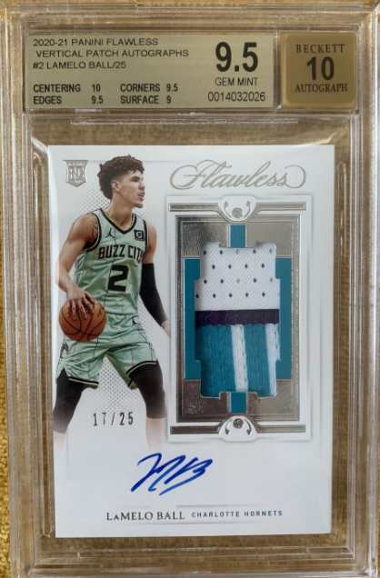 2020-21 Flawless LAMELO BALL Rookie Patch Auto