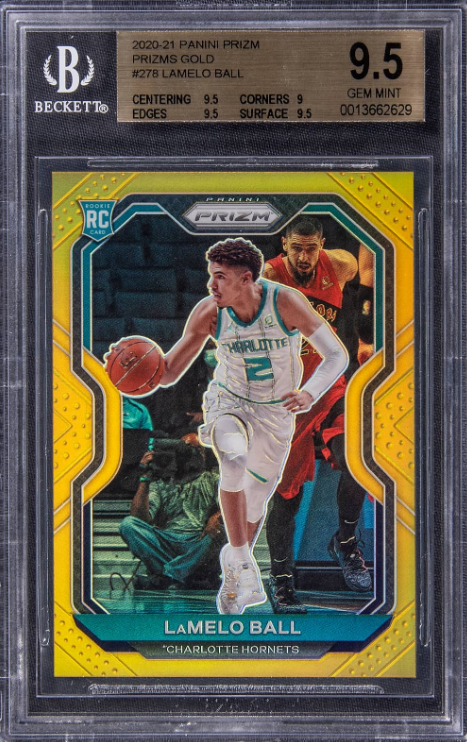 2020-21 Panini Prizm Gold Prizm LaMelo Ball Rookie Card