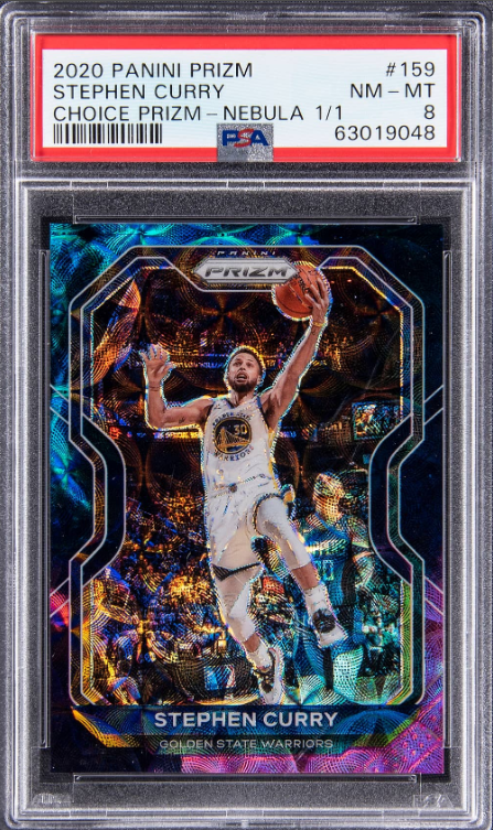 2020-21 Panini Prizm Nebula Choice Prizm Stephen Curry 