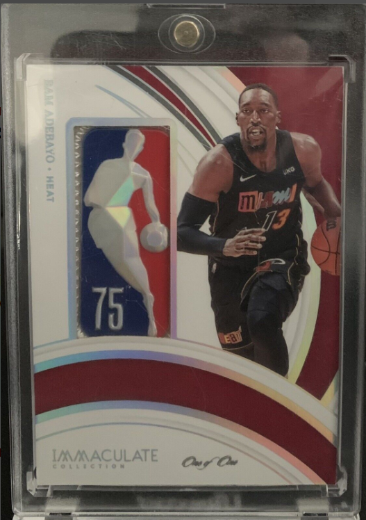 2021-22 Panini Immaculate Collection Logoman Bam Adebayo Relic Card 1/1