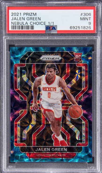 2021-22 Panini Prizm Nebula Choice Prizm Jalen Green Rookie Card