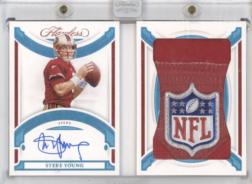 2021 Panini Flawless Steve Young NFL Shield Auto Booklet 