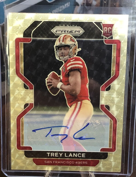 2021 Panini Prizm Trey Lance Gold Vinyl Auto