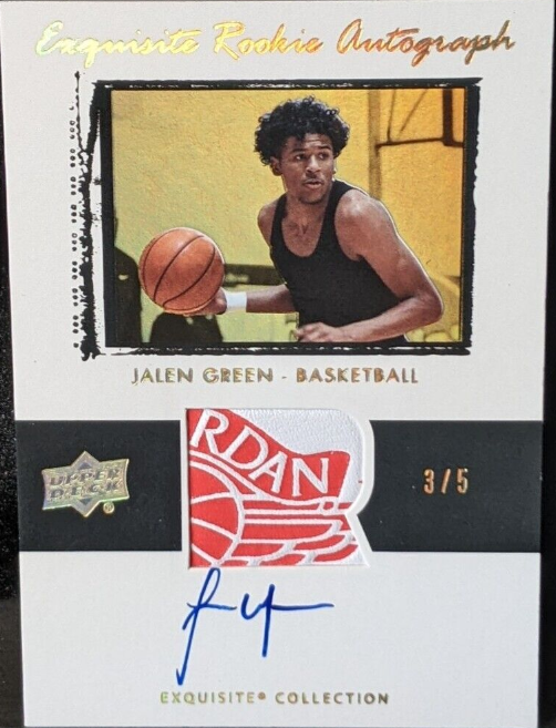 2021 UD Goodwin Jalen Green Exquisite Rookie Autograph 