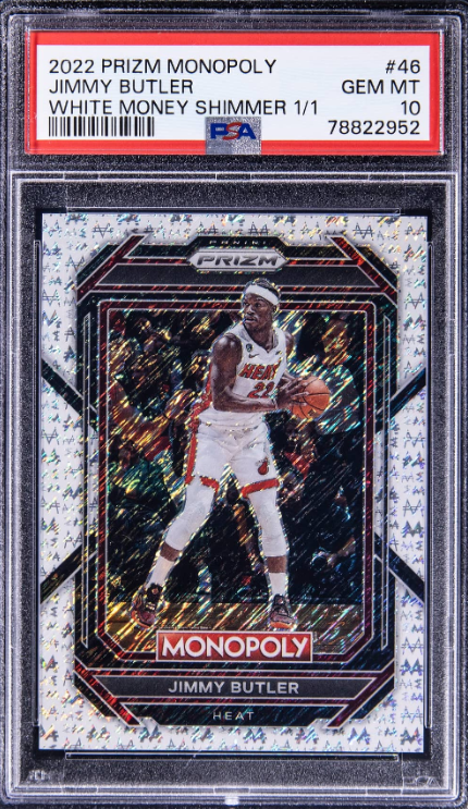 2022-23 Panini Prizm Monopoly White Money Shimmer Jimmy Butler Rookie Card