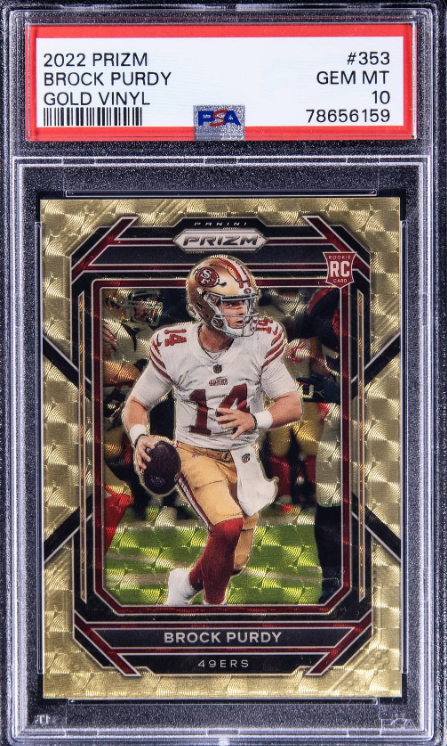 2022 Panini Prizm Gold Vinyl Prizm Brock Purdy Rookie Card