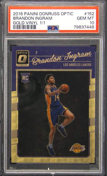 Brandon Ingram 2016-17 Panini Donruss Optic Rc Gold Vinyl 1/1