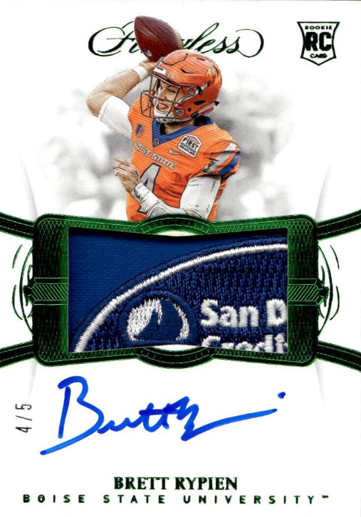 Brett Rypien 2019 Panini Flawless Collegiate Bowl Patch Auto