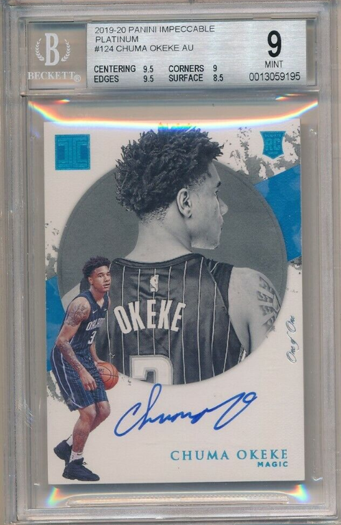 Chuma Okeke 2019-20 Panini Impeccable Rc Platinum Autograph SP Auto