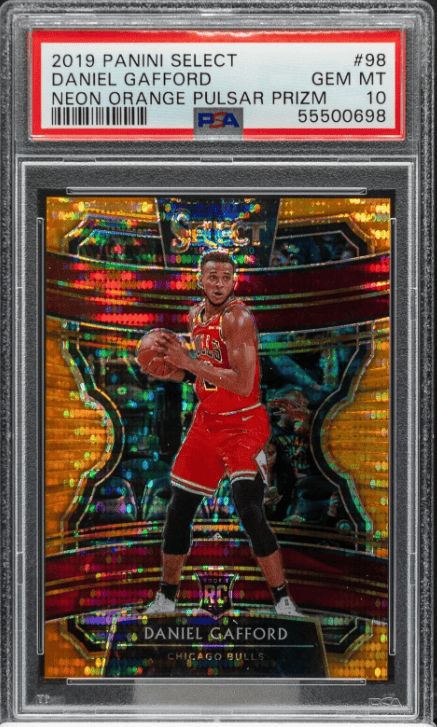 Daniel Gafford 2019 Select Neon Orange Pulsar Prizm RC 