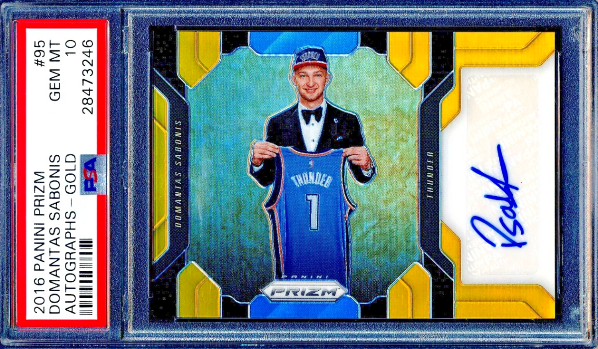 Domantas Sabonis 2016-17 Panini Prizm Autographs Gold Auto