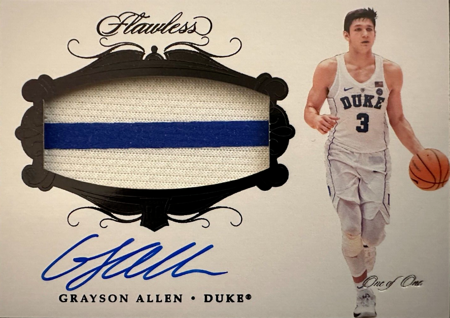 Grayson Allen 2018 Panini Flawless Collegiate Auto Patch 1/1