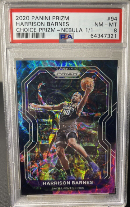 Harrison Barnes 2020-21 Prizm Choice 1/1 Nebula SSP Rookie Card