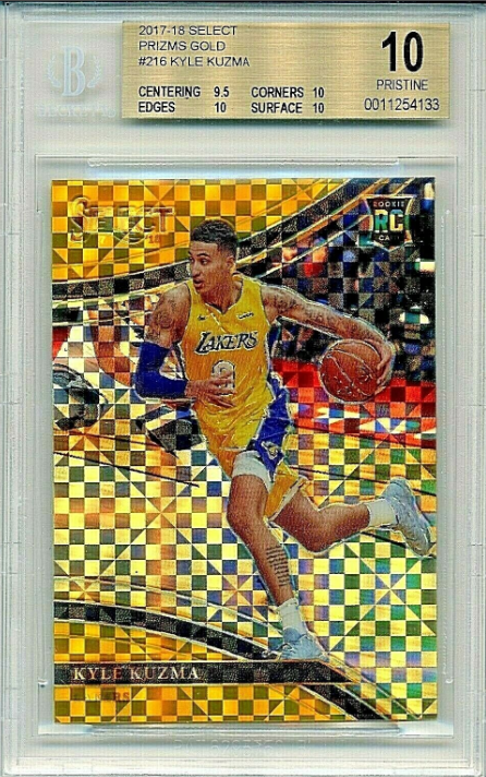 Kyle Kuzma 2017-18 Selectprizm Courtside Gold Rookie Card