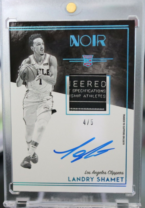 Landry Shamet 2018-2019 Noir True Rookie Patch Auto