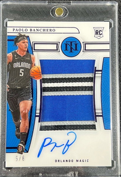 Paolo Banchero 2022-23 National Treasures Fotl Purple Rookie Patch Auto