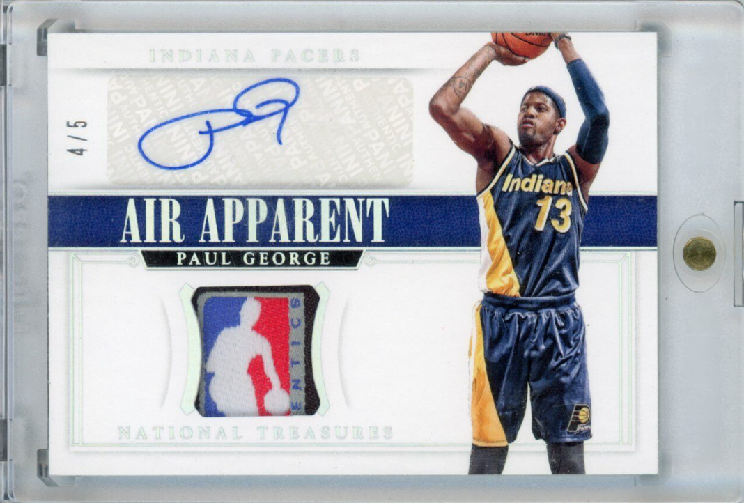 Paul George 2014-15 Panini National Treasures Logoman Patch Auto