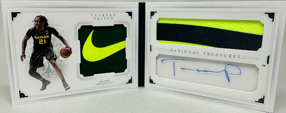 Taurean Prince 2016 National Treasures Nike Tag Auto Patch Booklet Rookie RC