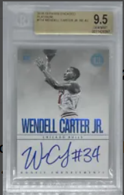 Wendell Carter Jr. 2018-19 Panini Encased Platinum Rc Auto 1/1