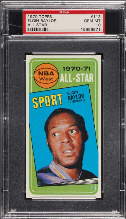 1970 Topps Basketball Elgin Baylor ALL-STAR Rookie Card