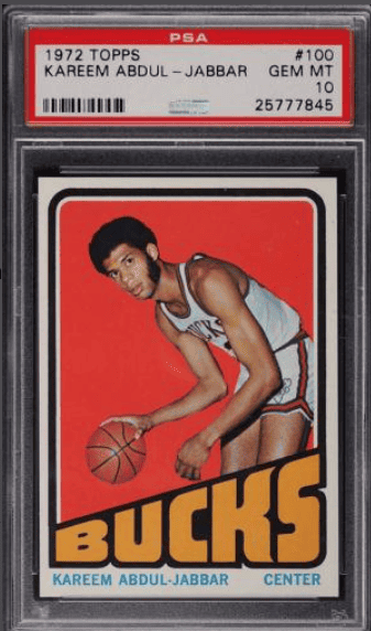 1972 Topps Basketball Kareem Abdul-Jabbar Rookie Card