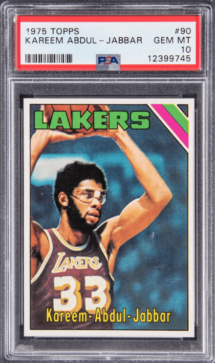 1975-76 Topps Kareem Abdul-Jabbar Rookie Card