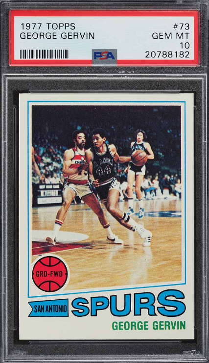 1977 Topps Basketball George Gervin Rookie Card