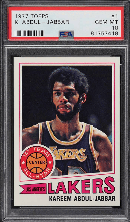 1977 Topps Basketball Kareem Abdul-Jabbar Rookie Card